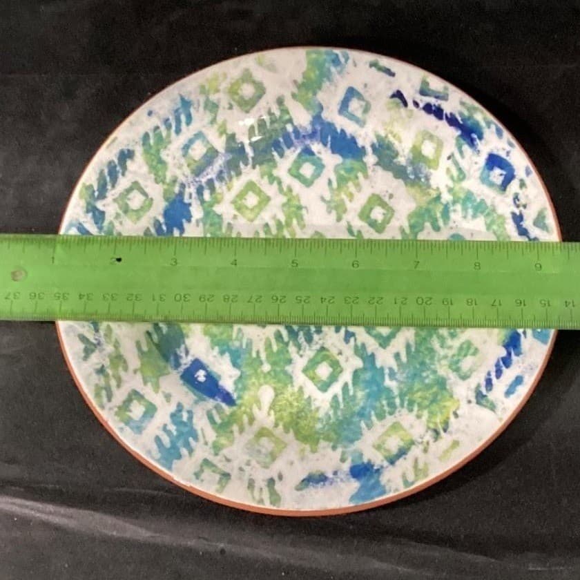 Pier 1 Imports Monteo Salad Plates, Set of 4, Vintage Hand Painted Terracotta - Thumbnail 6