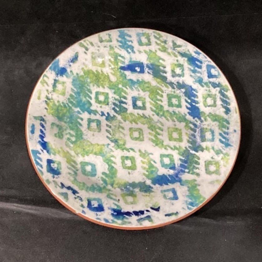 Pier 1 Imports Monteo Salad Plates, Set of 4, Vintage Hand Painted Terracotta - Thumbnail 3