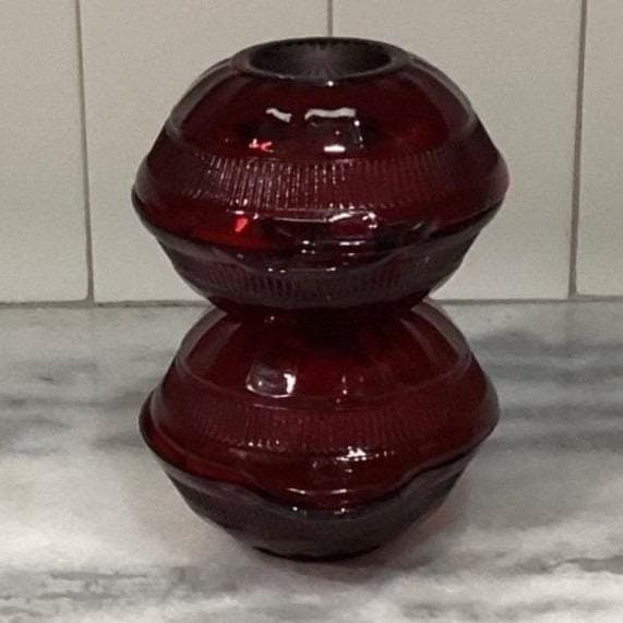 Anchor Hocking Royal Ruby Coronation Berry Bowls, Set of 4 Vintage Ribbed Design - Thumbnail 11