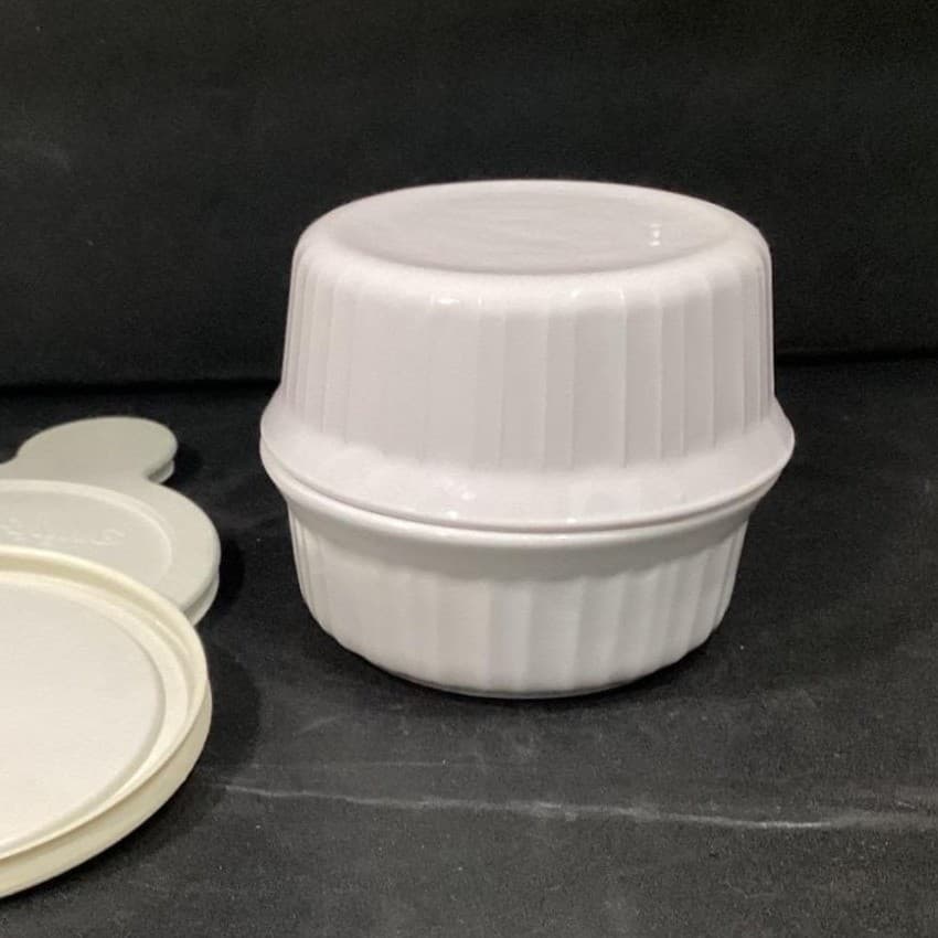 CorningWare French White Ramekins F-16-B, Set of 2, Lidded Stoneware Kitchenware - Thumbnail 11