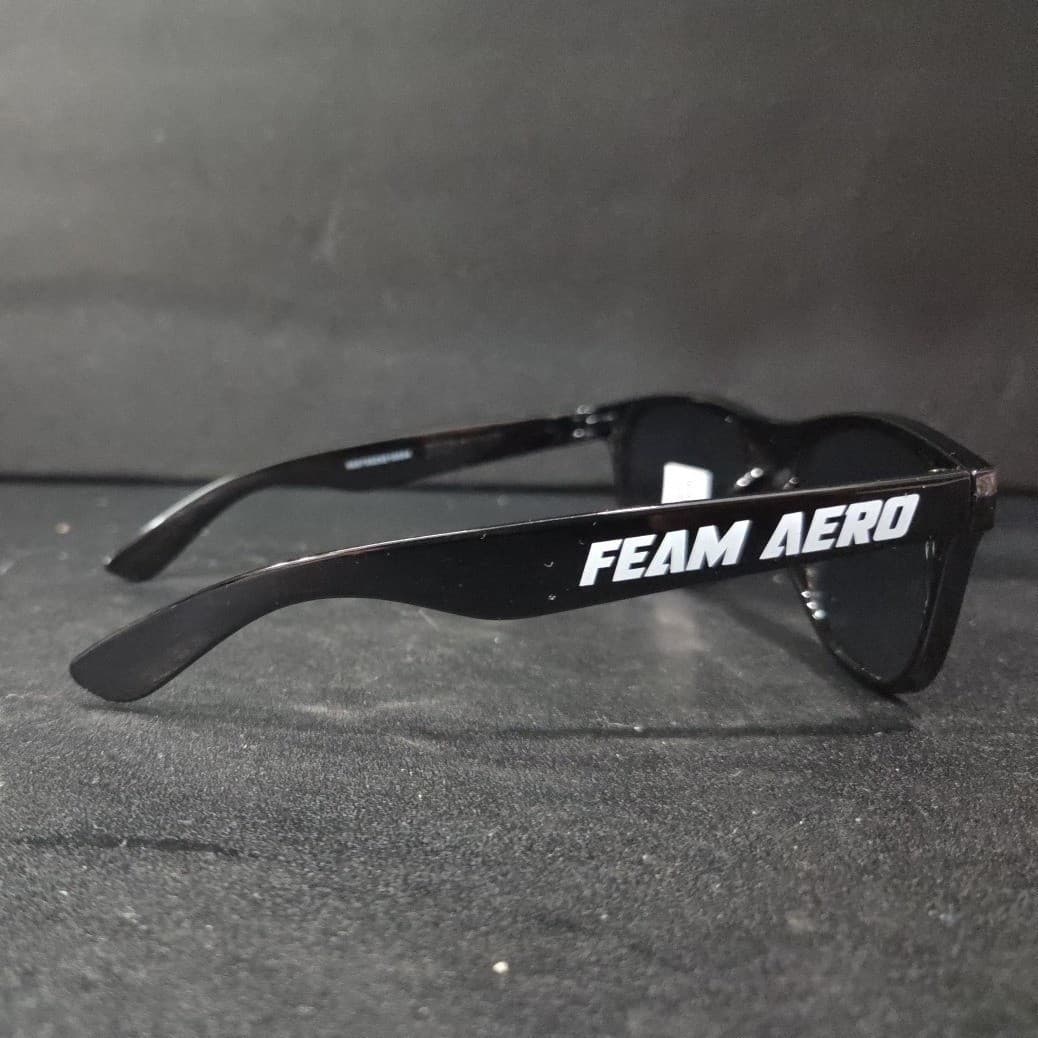 Feam Aero Black Sunglasses, Yellow Gold Mirrored Lenses, Sporty Shades - Thumbnail 6