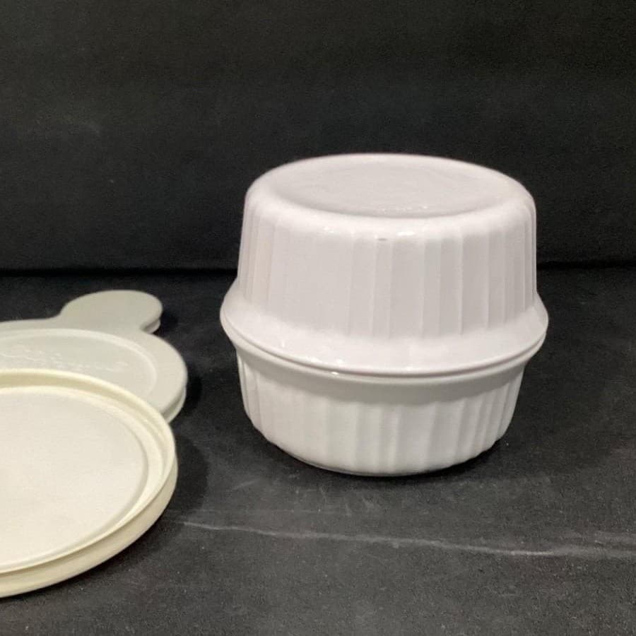 CorningWare French White Ramekins F-16-B, Set of 2, Lidded Stoneware Kitchenware - Thumbnail 10