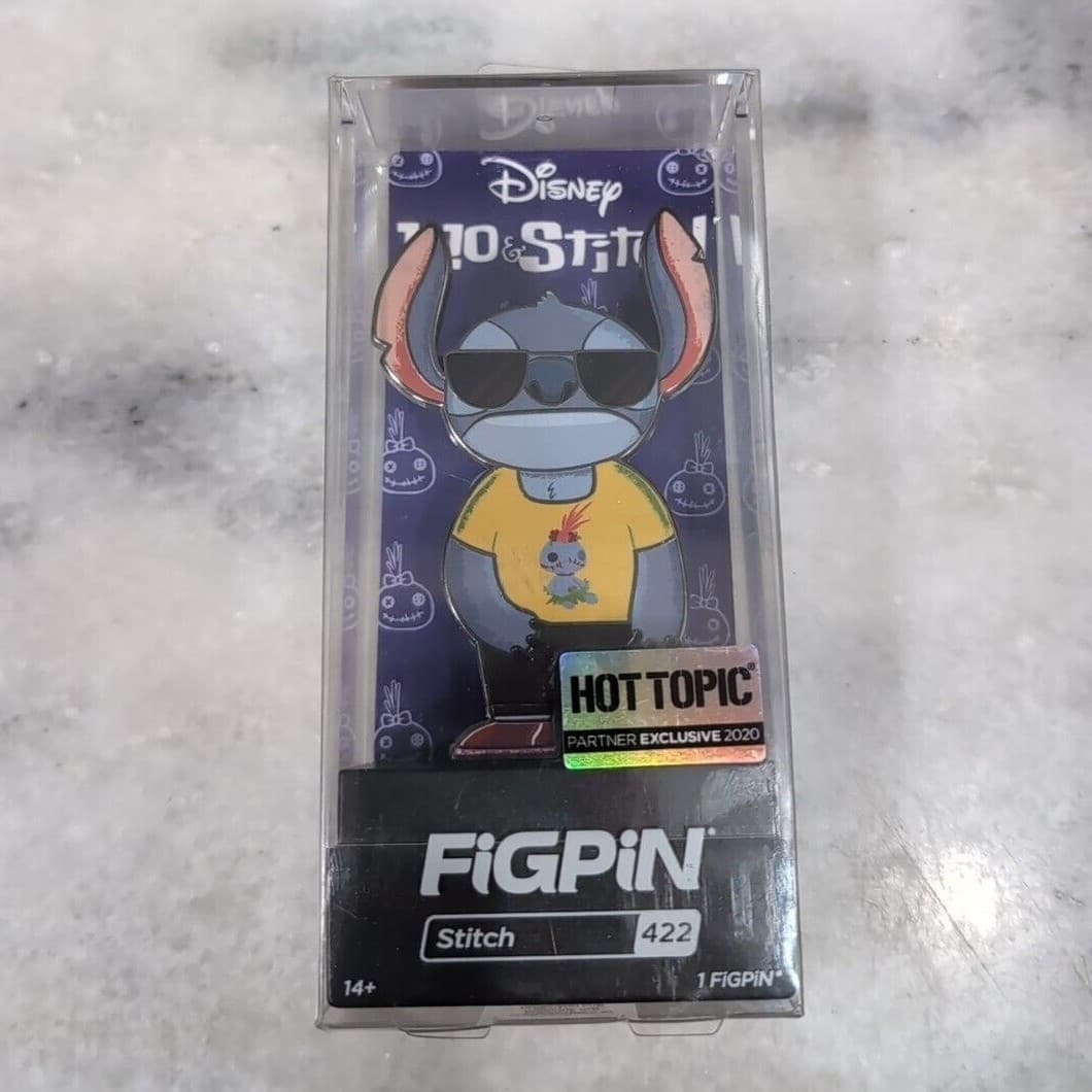 Disney Lilo & Stitch FiGPiN #422 Stitch Sunglasses Hot Topic Exclusive 2020 Lock - Thumbnail 2