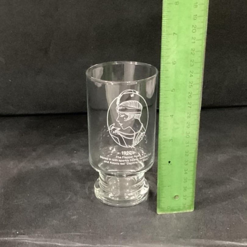 Avon Advertising Tumblers, Set of 3 Vintage Gibson Girl & Flapper Fashion Design - Thumbnail 7