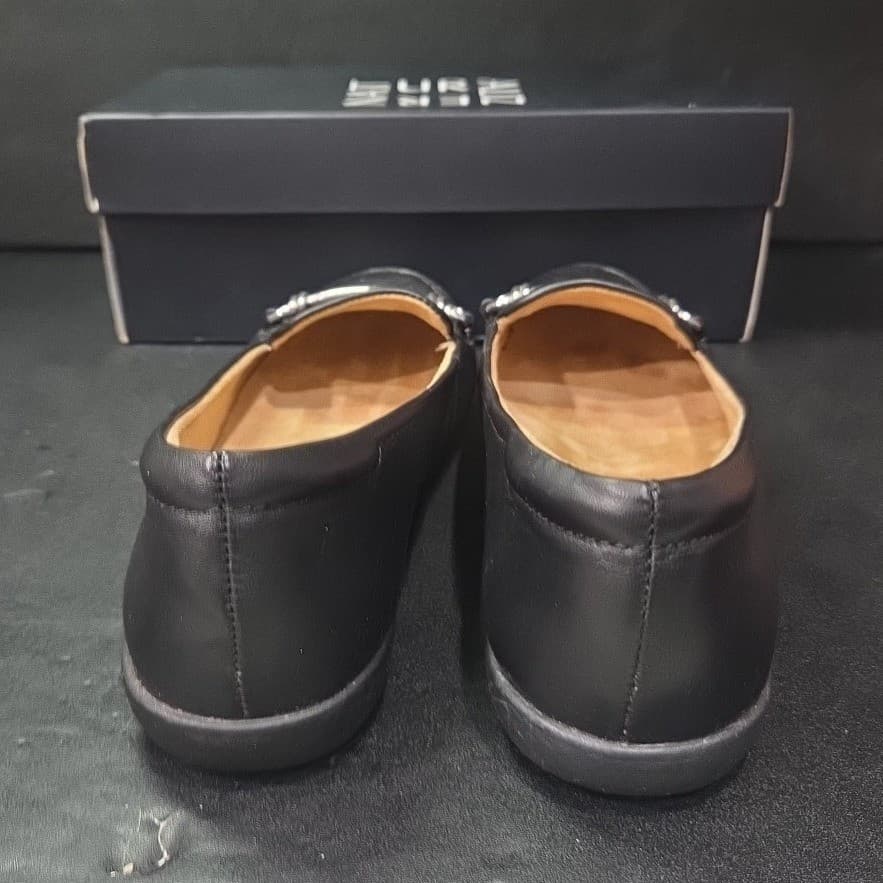 Naturalizer Florence Black Leather Horsebit Loafers, Women's 8M, G8662L1001 - Thumbnail 5