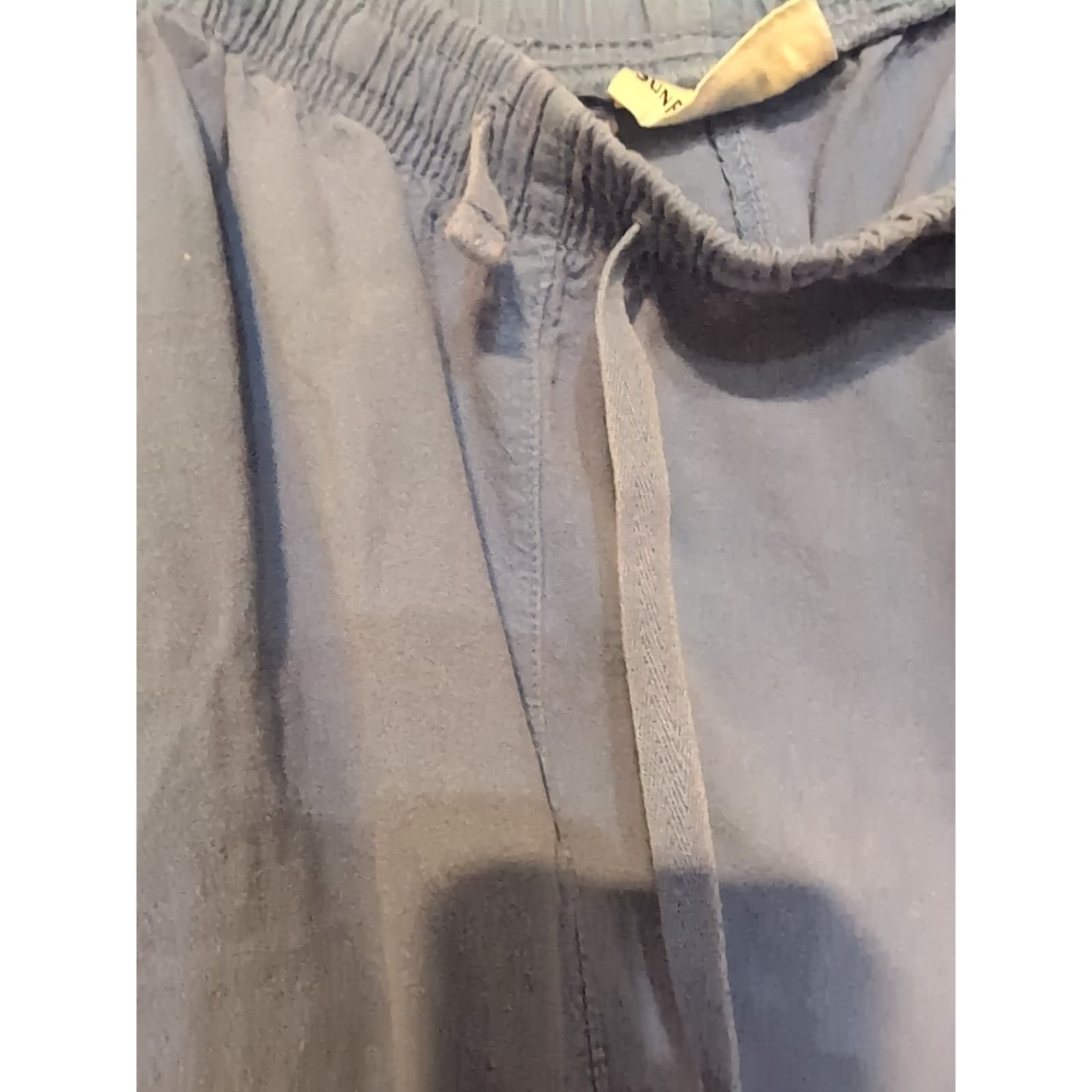 Sunday Cottons Blue Cargo Shorts, Elastic Waist Drawstring, Women's Large - Thumbnail 7
