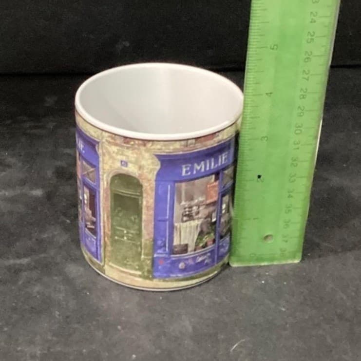 Lot of 4 Sakura Table Storefronts Coffee Mugs Emilie, Livres, Chez Jerome, Vins - Thumbnail 7