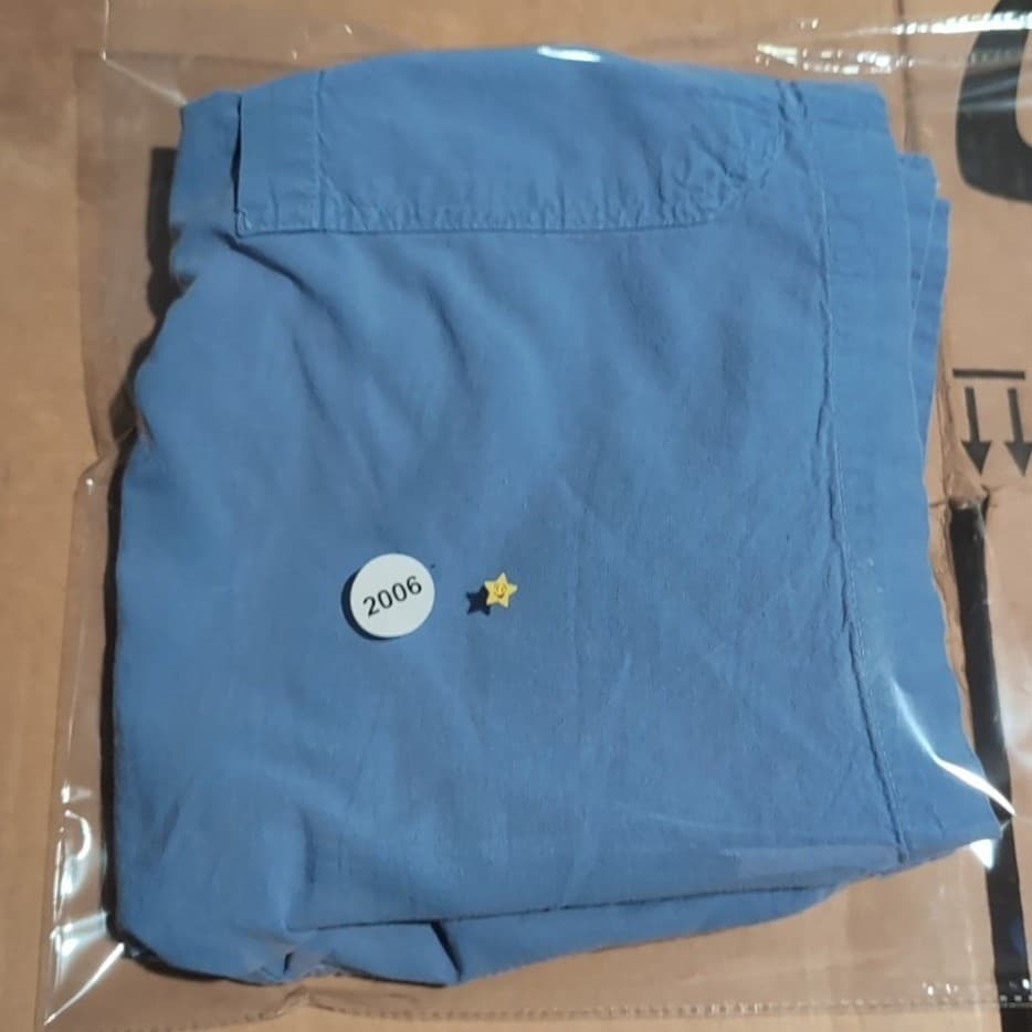 Sunday Cottons Blue Cargo Shorts, Elastic Waist Drawstring, Women's Large - Thumbnail 8