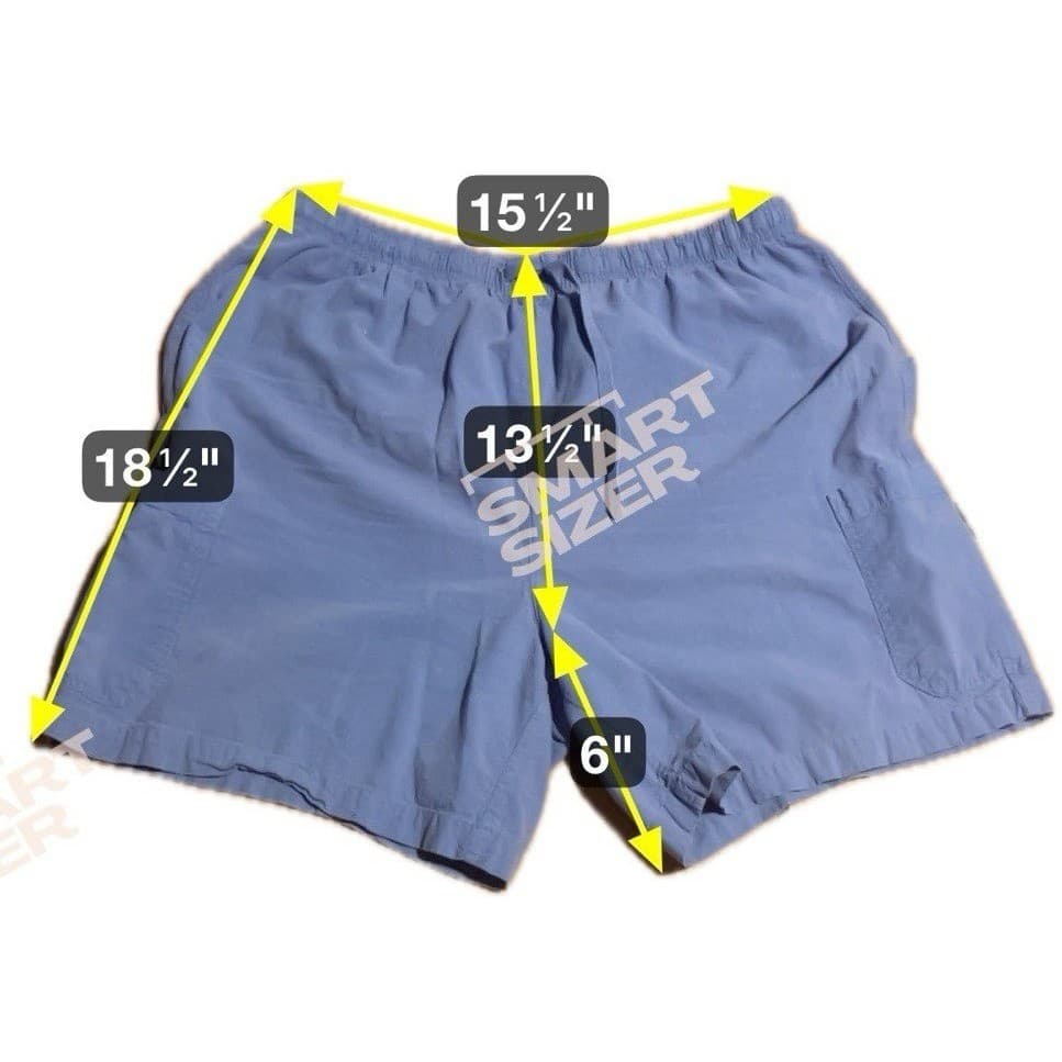 Sunday Cottons Blue Cargo Shorts, Elastic Waist Drawstring, Women's Large - Thumbnail 2