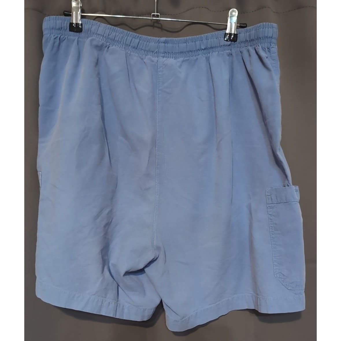 Sunday Cottons Blue Cargo Shorts, Elastic Waist Drawstring, Women's Large - Thumbnail 4