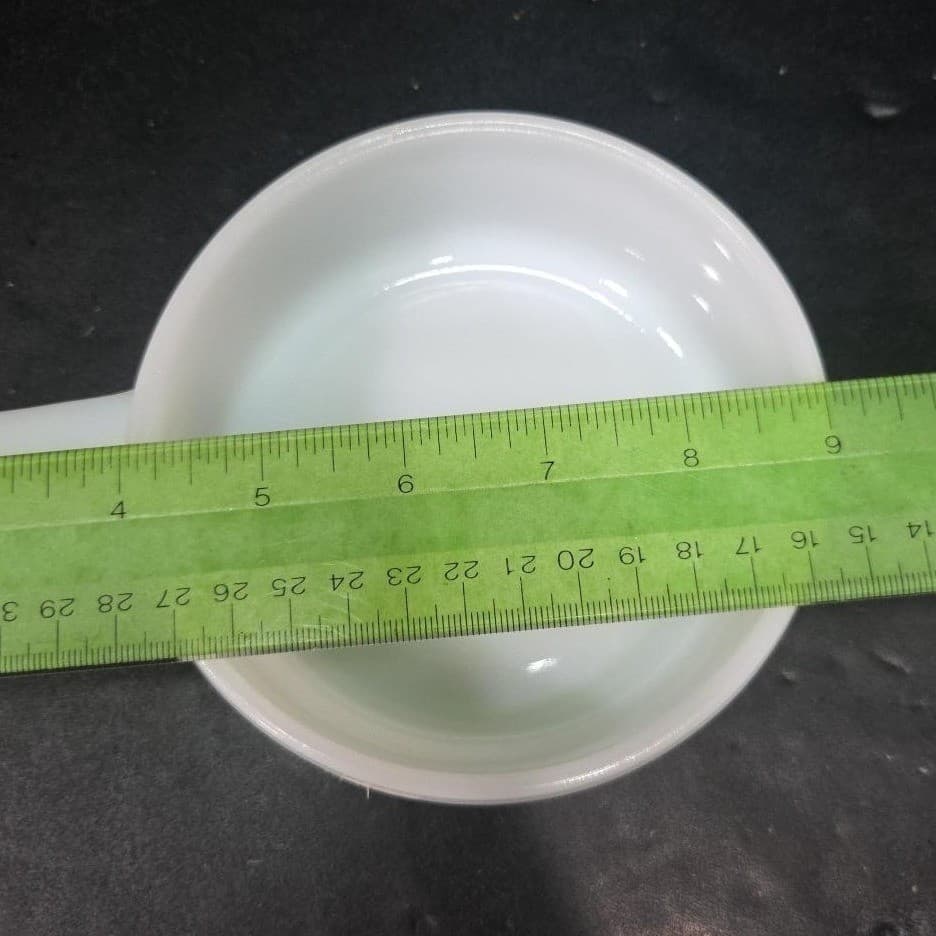 Glasbake Milk Glass Soup Bowls, Set of 2, Vintage Handled Ovenware, Replacements - Thumbnail 10