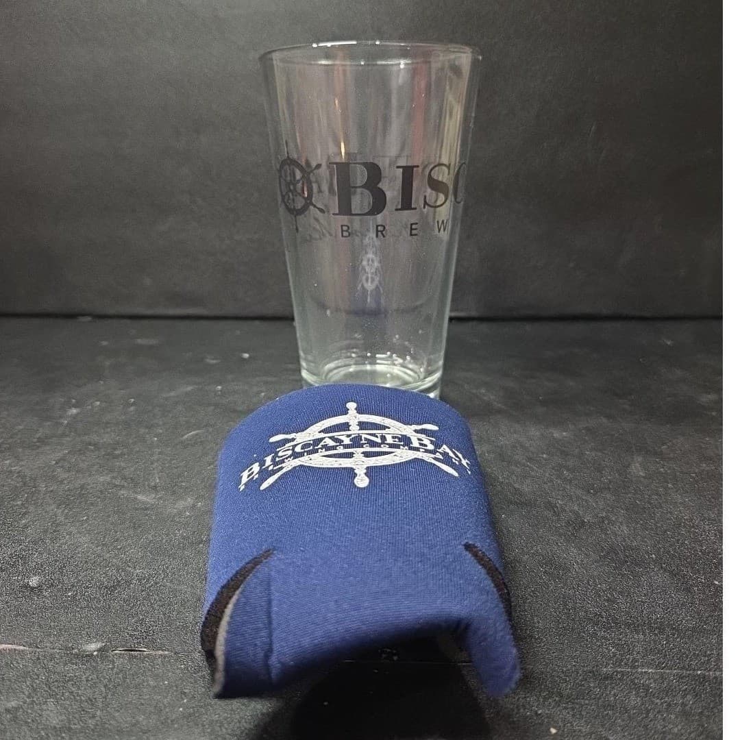 Biscayne Bay Brewing Company Craft Beer Glass, Miami Breweriana, Drinkware - Thumbnail 2