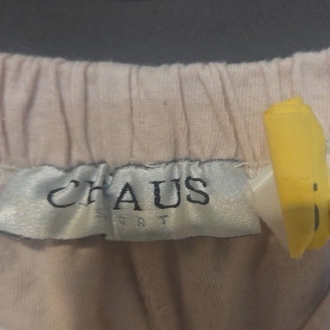 Chaus Sport Pale Pink Elastic Waist Knit Lounge Shorts, Side Pockets, Women's - Thumbnail 5