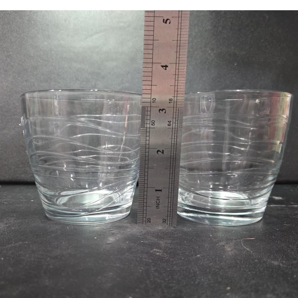 Libbey Orbita Old Fashioned Glasses, Set of 2, Replacement Wave Pattern Tumblers - Thumbnail 9