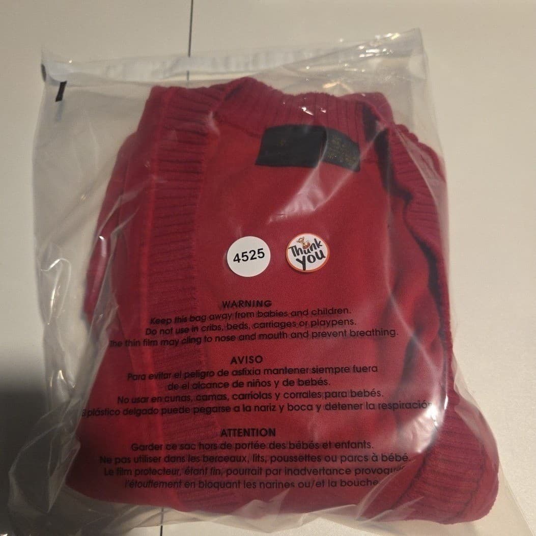 Liz Claiborne Vintage Red Velour V-Neck Cardigan, Women Large Sweater - Thumbnail 8