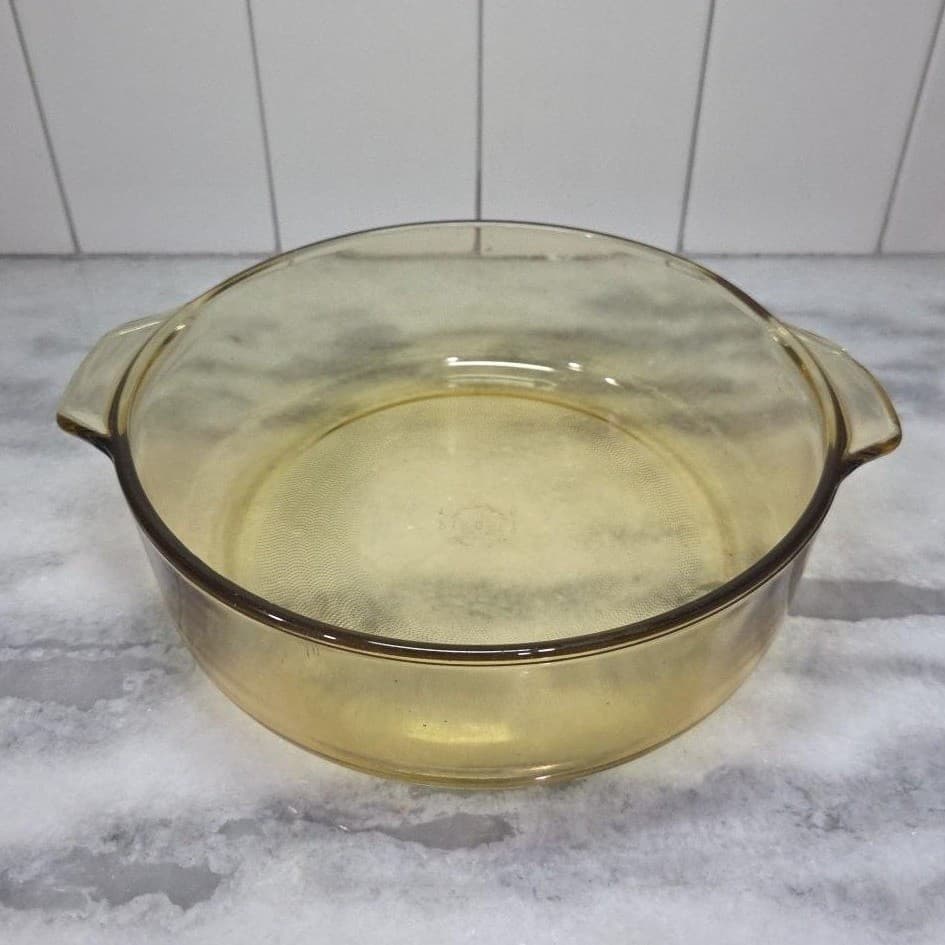 Dynaware Pyr-O-Rey Amber Bowls, Set of 2, Vintage Mexican Glassware, Serveware - Thumbnail 6