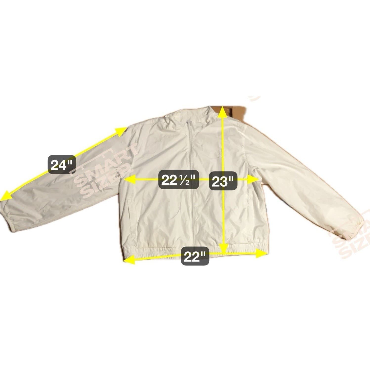 Coral Bay Golf White Full Zip Windbreaker Jacket, Mesh Lined, Women's Large - Thumbnail 2