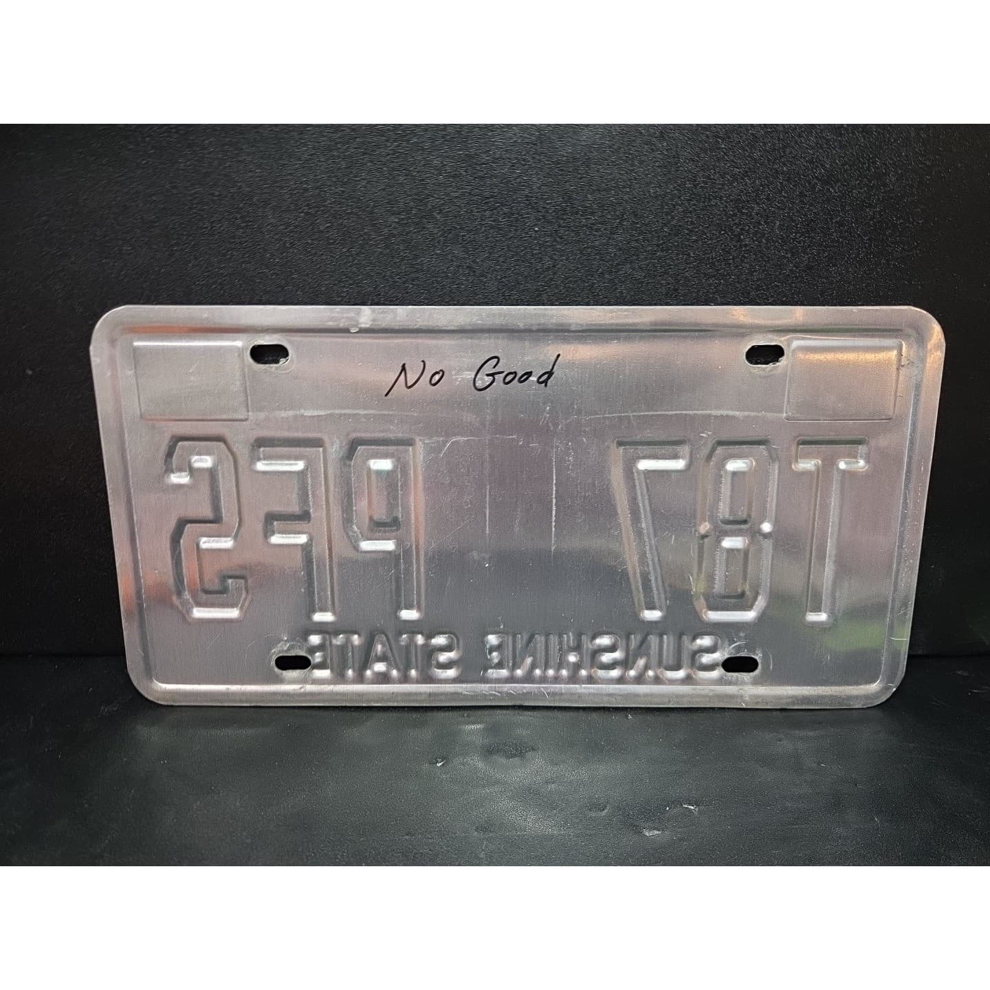 Florida Sunshine State License Plate T87 PFS, Orange Graphic 2005 Expired - Thumbnail 2