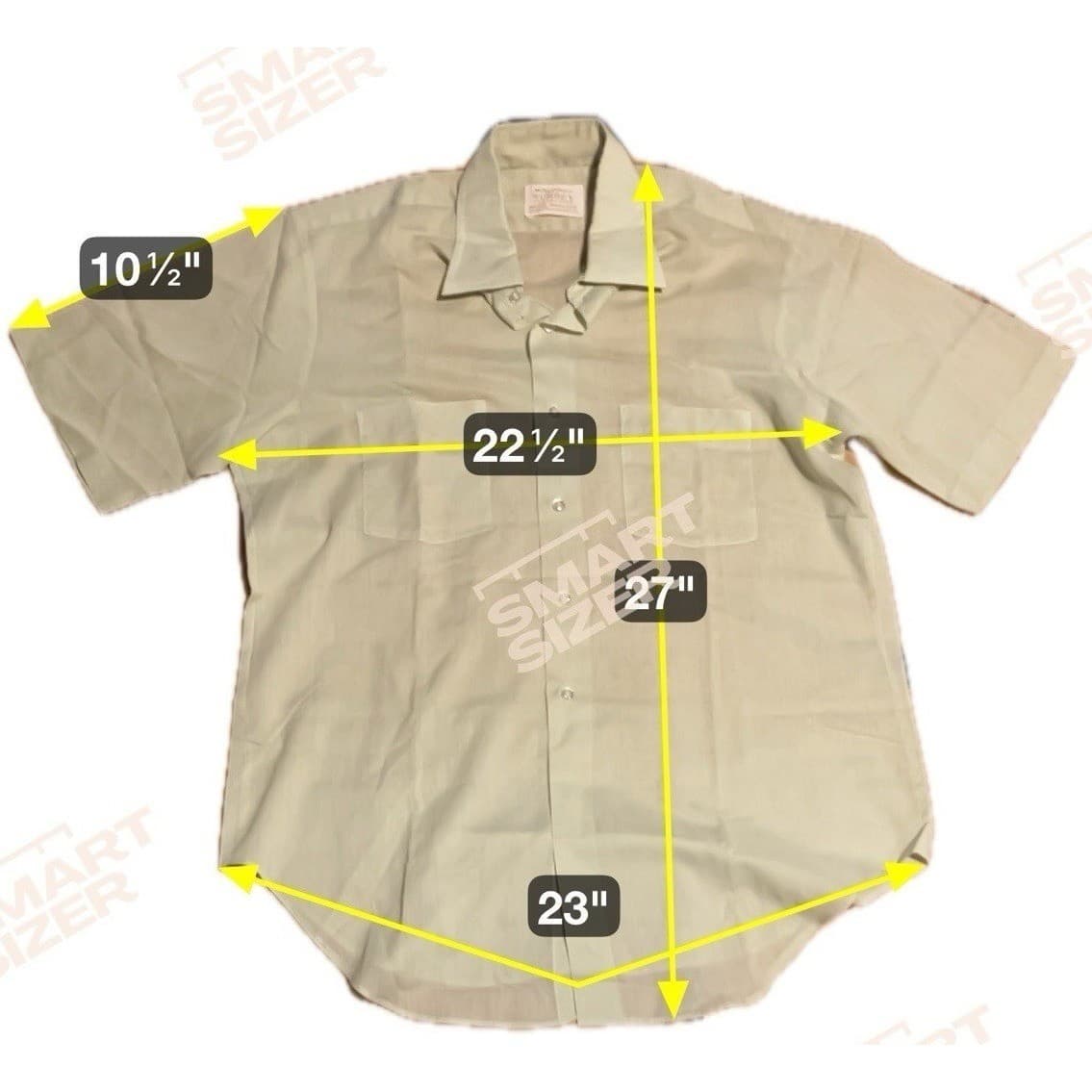 Arrow Surrey Collection Vintage Short Sleeve Button Down, Men's Sage Green Shirt - Thumbnail 2