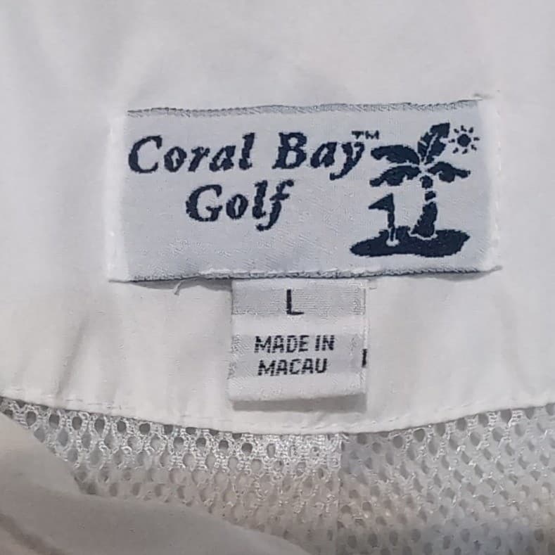 Coral Bay Golf White Full Zip Windbreaker Jacket, Mesh Lined, Women's Large - Thumbnail 5