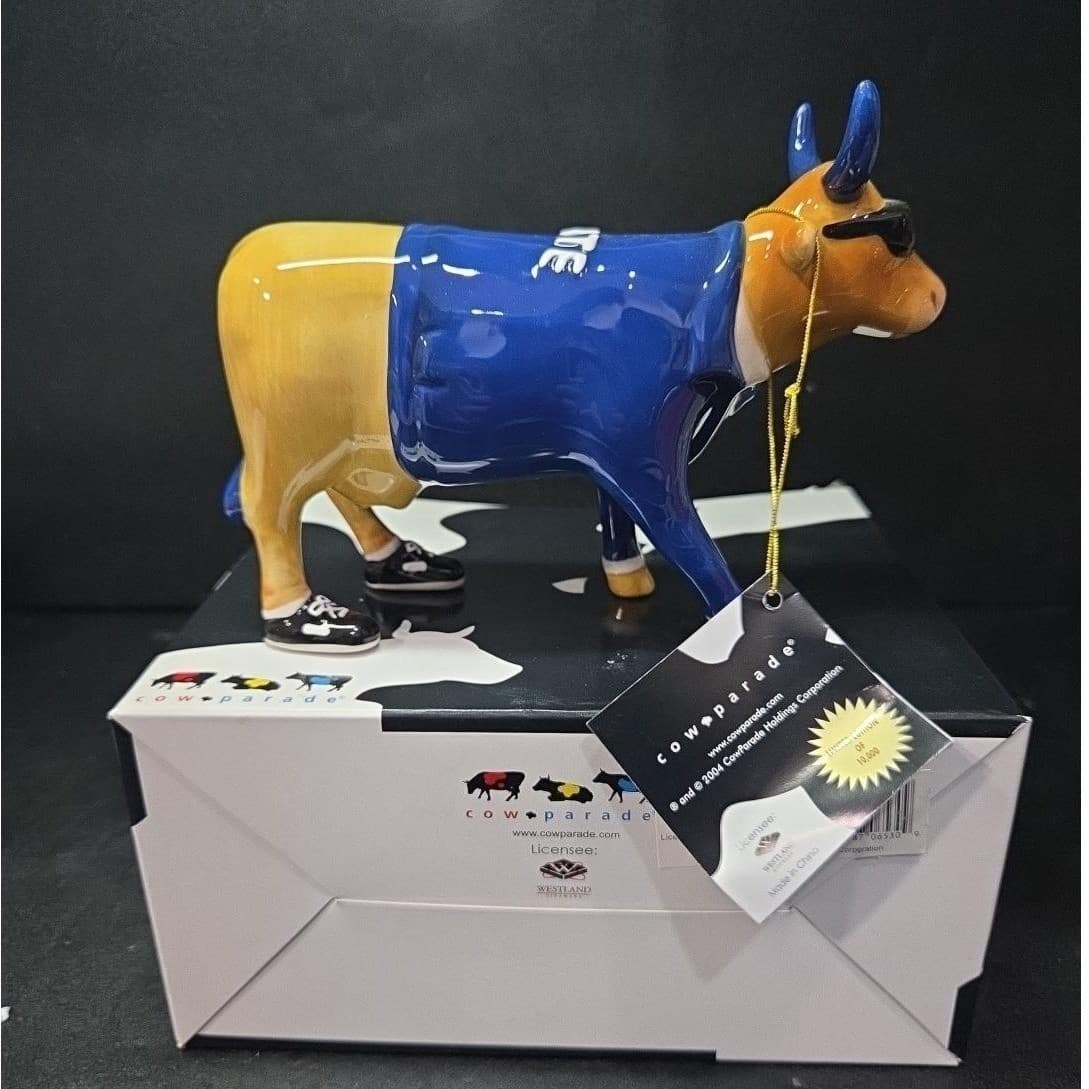 Cow Parade Joe-pa Figurine, Westland Giftware, Collectible #6530, Box/Tag - Thumbnail 5