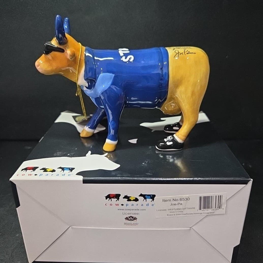 Cow Parade Joe-pa Figurine, Westland Giftware, Collectible #6530, Box/Tag - Thumbnail 7
