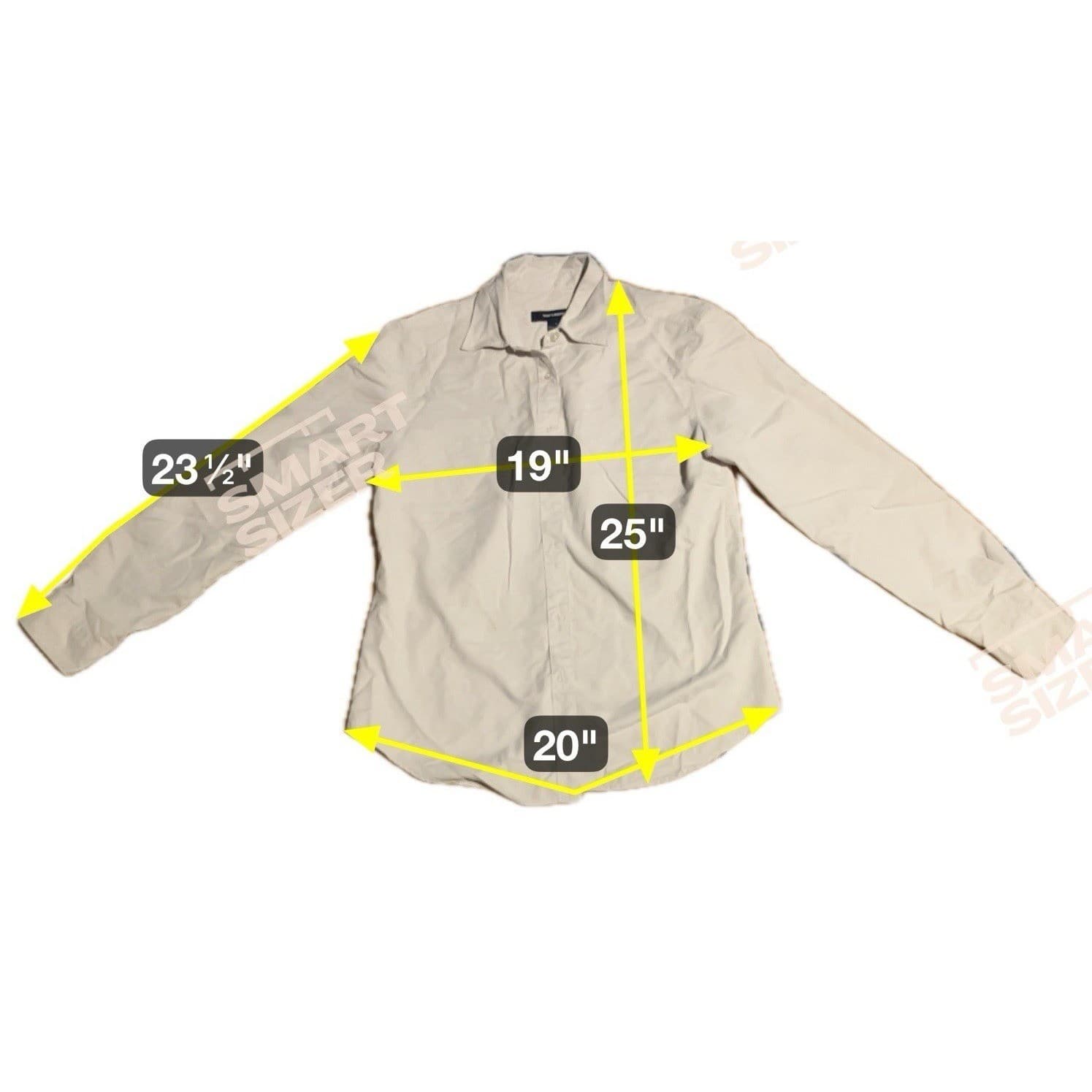 The Limited Tan Long Sleeve Button Down Shirt, Women's Small, Solid Professional - Thumbnail 2