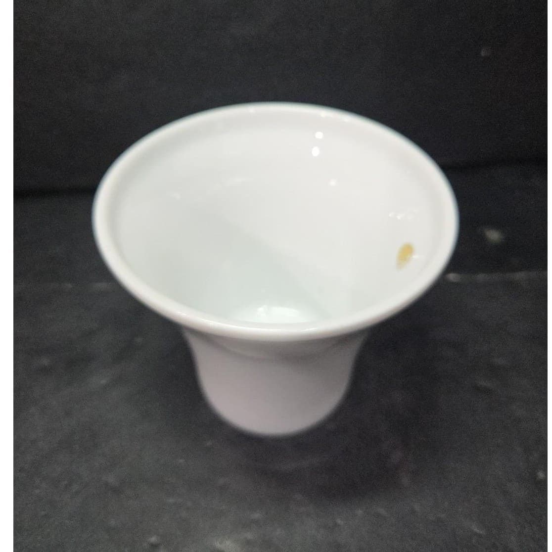 Porcelain Decorative Floral Pattern Vase, White Glossy Finish, Replacement Pot - Thumbnail 6