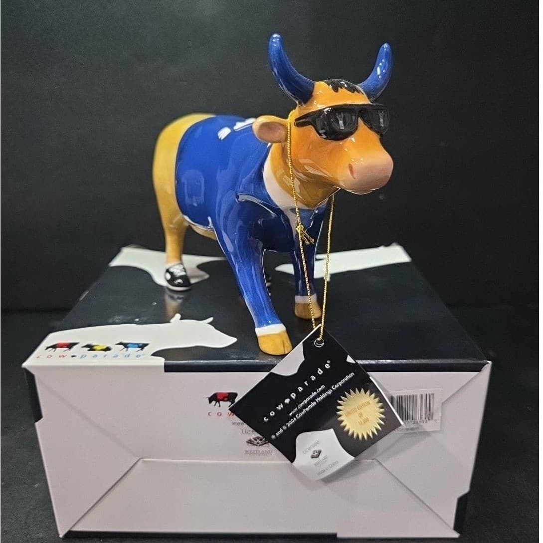 Cow Parade Joe-pa Figurine, Westland Giftware, Collectible #6530, Box/Tag - Thumbnail 4