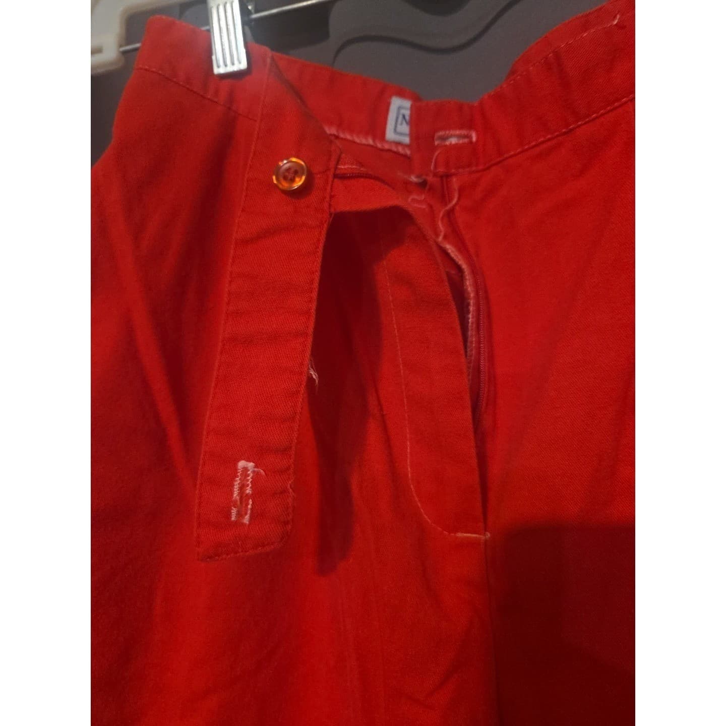 Norton McNaughton Vintage Red High Waisted Pleated Shorts, Women's Size 10 - Thumbnail 6