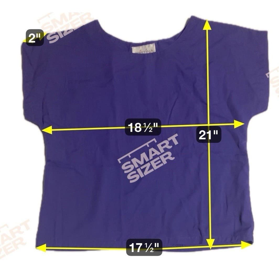 Cristina Purple Short Sleeve Crew Neck, Women's Small Top, Violet Blouse - Thumbnail 2