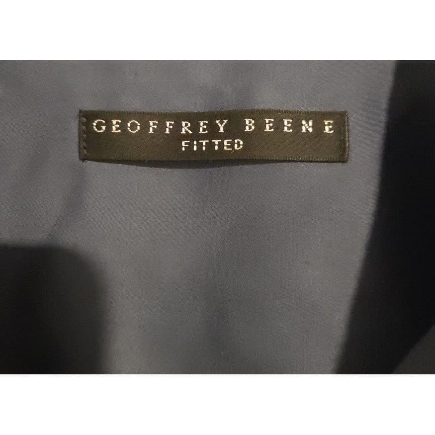 Geoffrey Beene Slate Blue Dress Shirt, Sateen Wrinkle Free, Men's Large 16.5 - Thumbnail 5