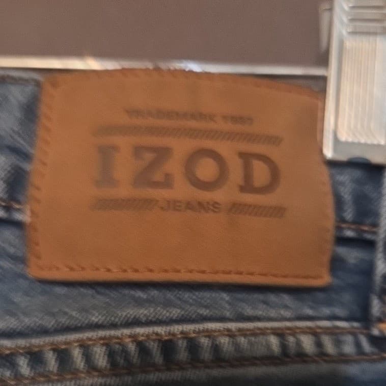 IZOD Straight Fit Jeans, Medium Wash Blue Denim, Men's 30x30 1566219 - Thumbnail 5