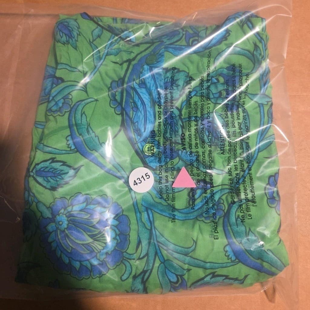 Breckenridge Petites Green Blue Floral Paisley Blouse, Woman's Size 10 Top - Thumbnail 7