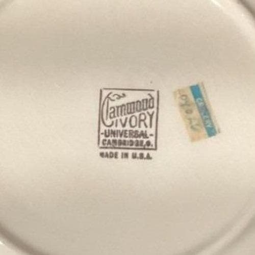 Universal Cambridge Camwood Salad Plates, Set of 2, Vtg Ivory Floral Dinnerware - Thumbnail 3