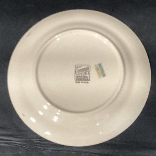 Universal Cambridge Camwood Salad Plates, Set of 2, Vtg Ivory Floral Dinnerware - Thumbnail 4