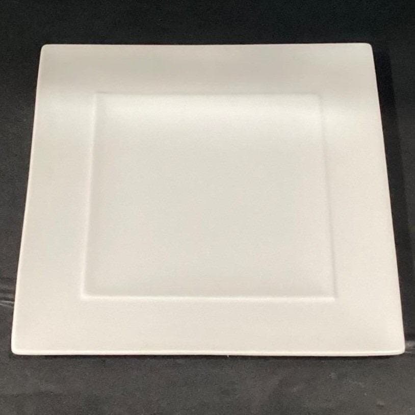 CB2 Crate & Barrel White Square Salad and Dinner Plates, Two Piece Dinnerware - Thumbnail 8