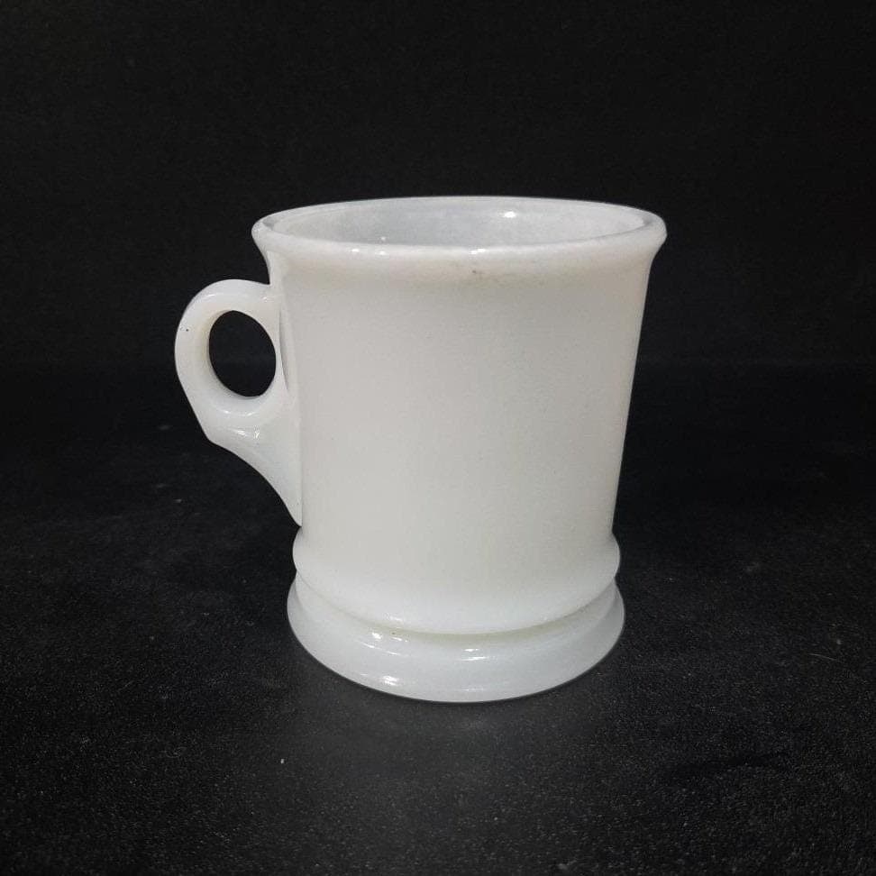Avon Locomotive Shaving Mug, Milk Glass Cup, Vtg Collectible, White Shaving Mug - Thumbnail 9