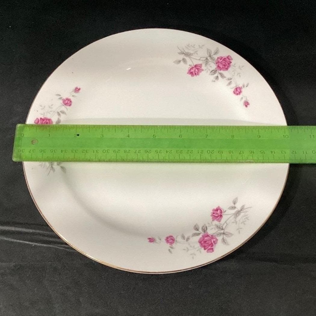 Foshan China Wedding Rose Dinner & Salad Plate, Set of 2, Vintage Dinnerware - Thumbnail 2