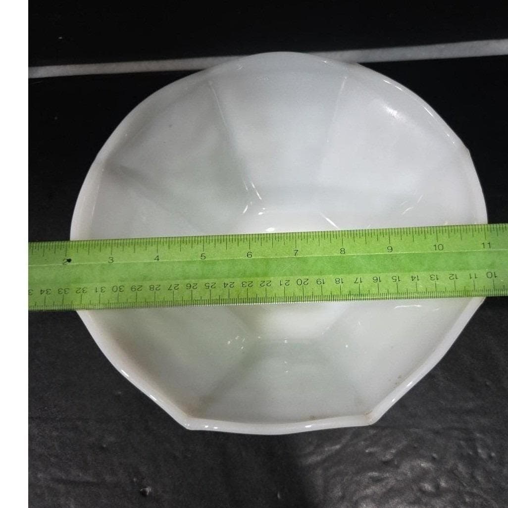 Anchor Hocking White Milk Glass Pedestal Bowl, Harvest Grape Compote, Home Decor - Thumbnail 3