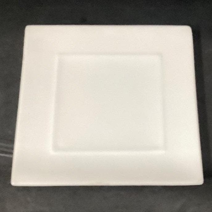 CB2 Crate & Barrel White Square Salad and Dinner Plates, Two Piece Dinnerware - Thumbnail 9