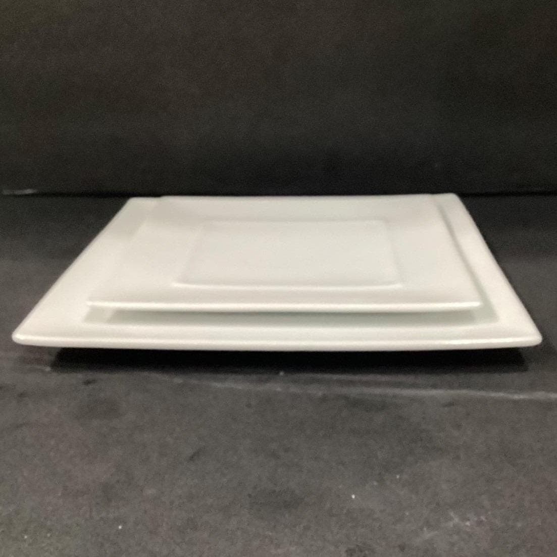 CB2 Crate & Barrel White Square Salad and Dinner Plates, Two Piece Dinnerware - Thumbnail 12