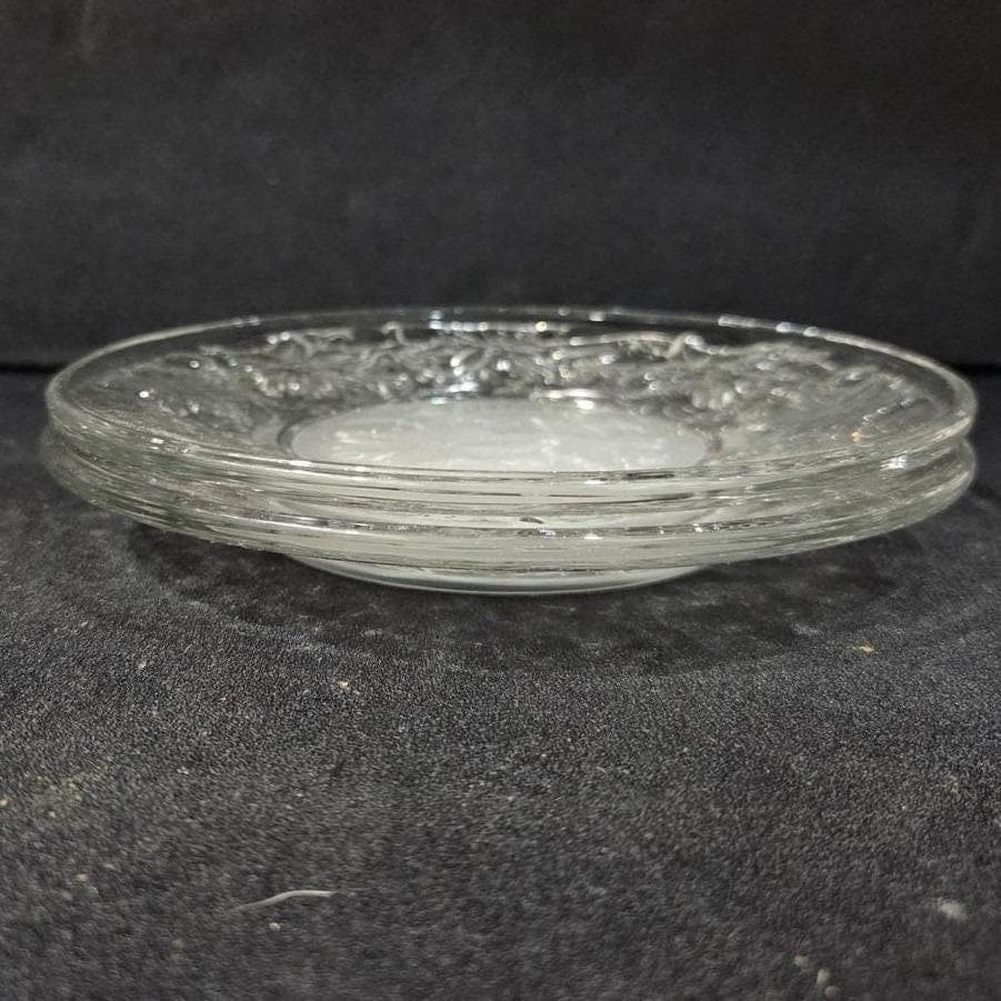 Princess House Fantasia Bread & Butter Plates, Set of 2, Vtg Frosted Dinnerware - Thumbnail 7