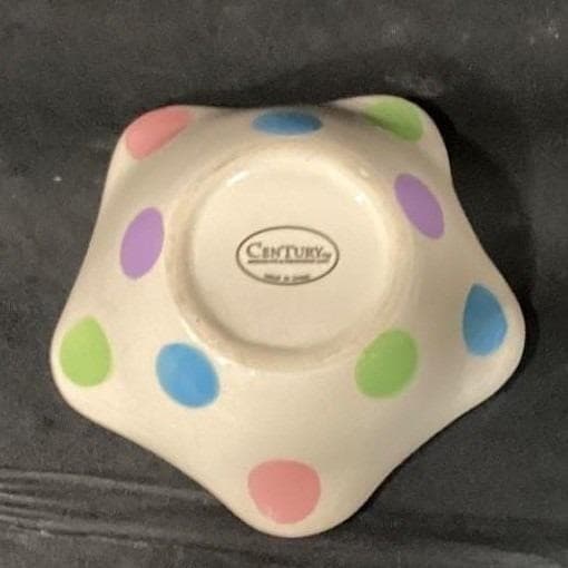 Century Polka Dot Ice Cream Bowls, Set of 2, Vintage Kitchenware, Tableware - Thumbnail 5