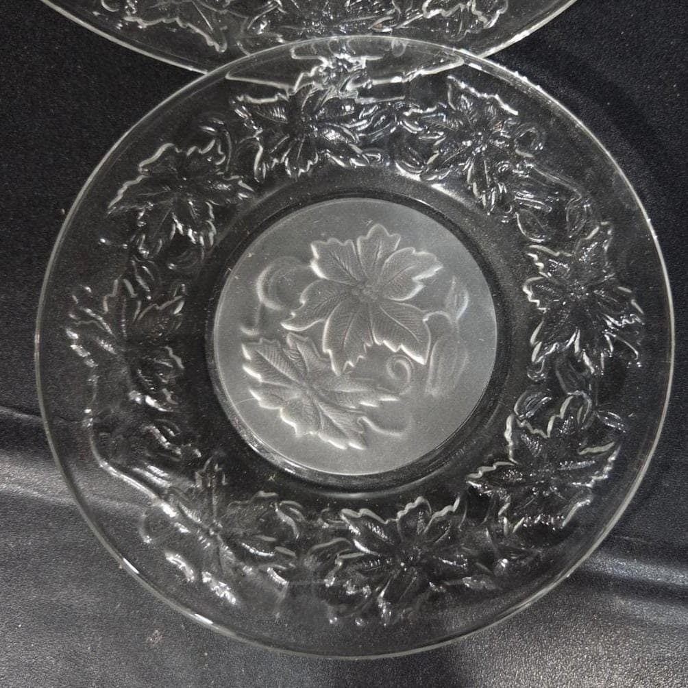 Princess House Fantasia Bread & Butter Plates, Set of 2, Vtg Frosted Dinnerware - Thumbnail 3