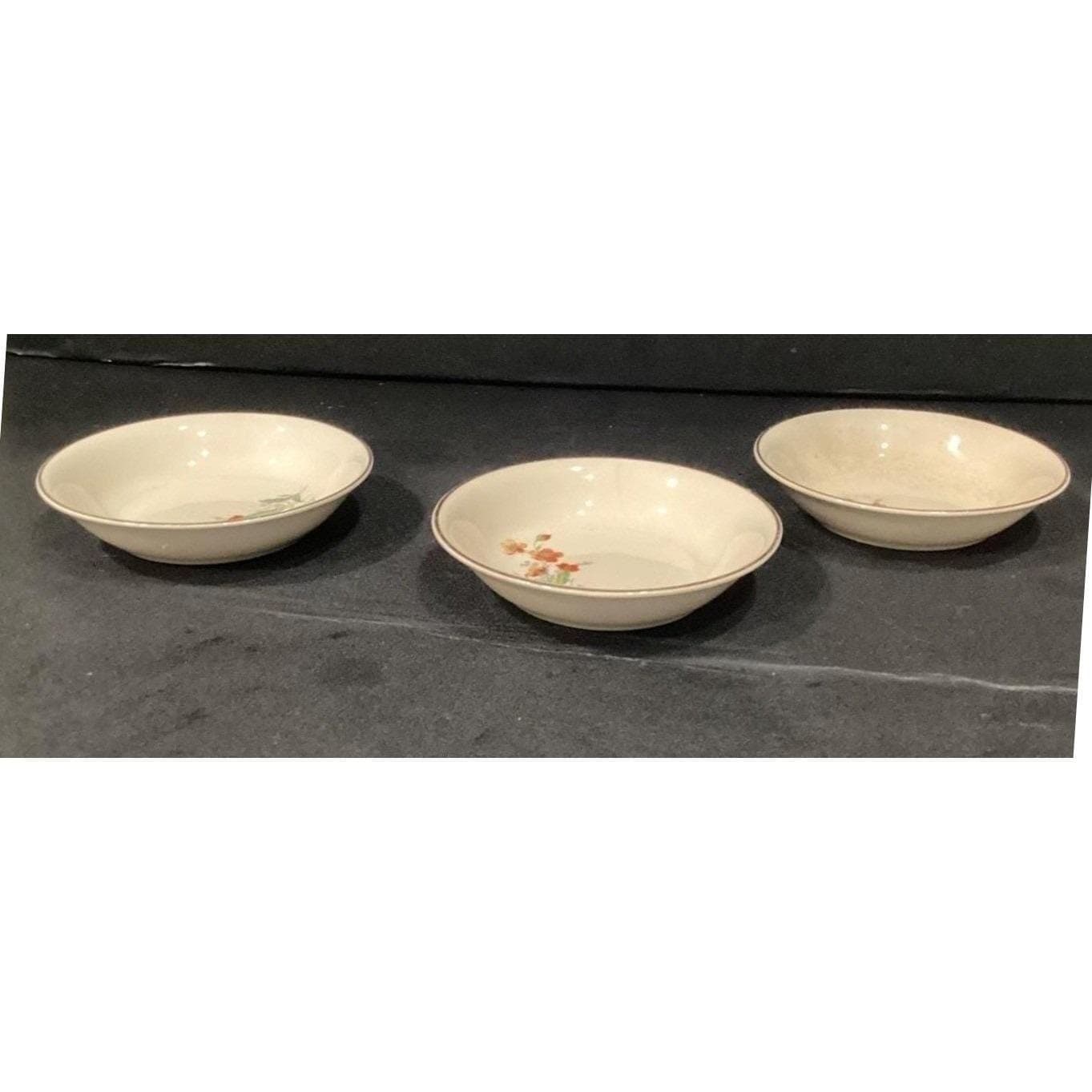 Universal Cambridge China Camwood Berry Bowls Ivory Flower Vintage American 3 - Thumbnail 12