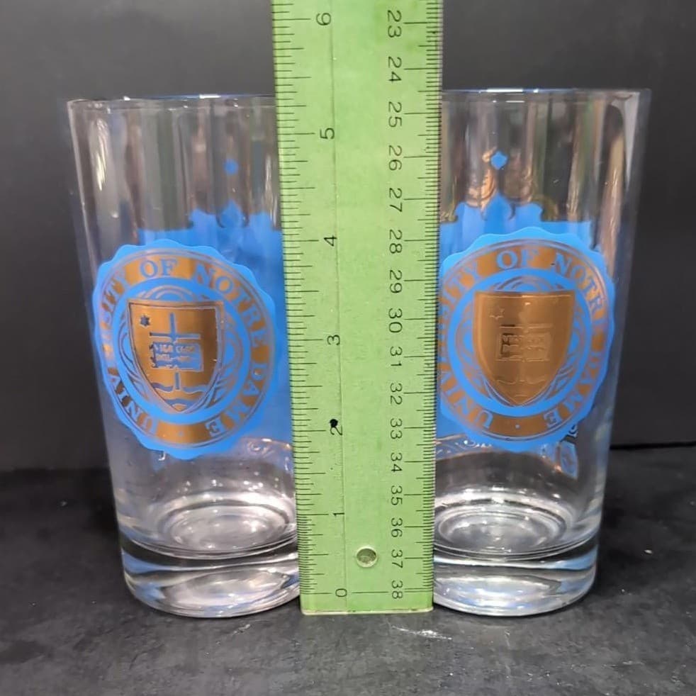 Notre Dame Souvenir Tumblers, Set of 2, Victory March Lyrics Design, Glassware - Thumbnail 9