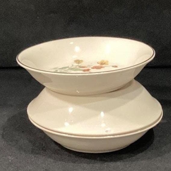 Universal Cambridge China Camwood Berry Bowls Ivory Flower Vintage American 3 - Thumbnail 15