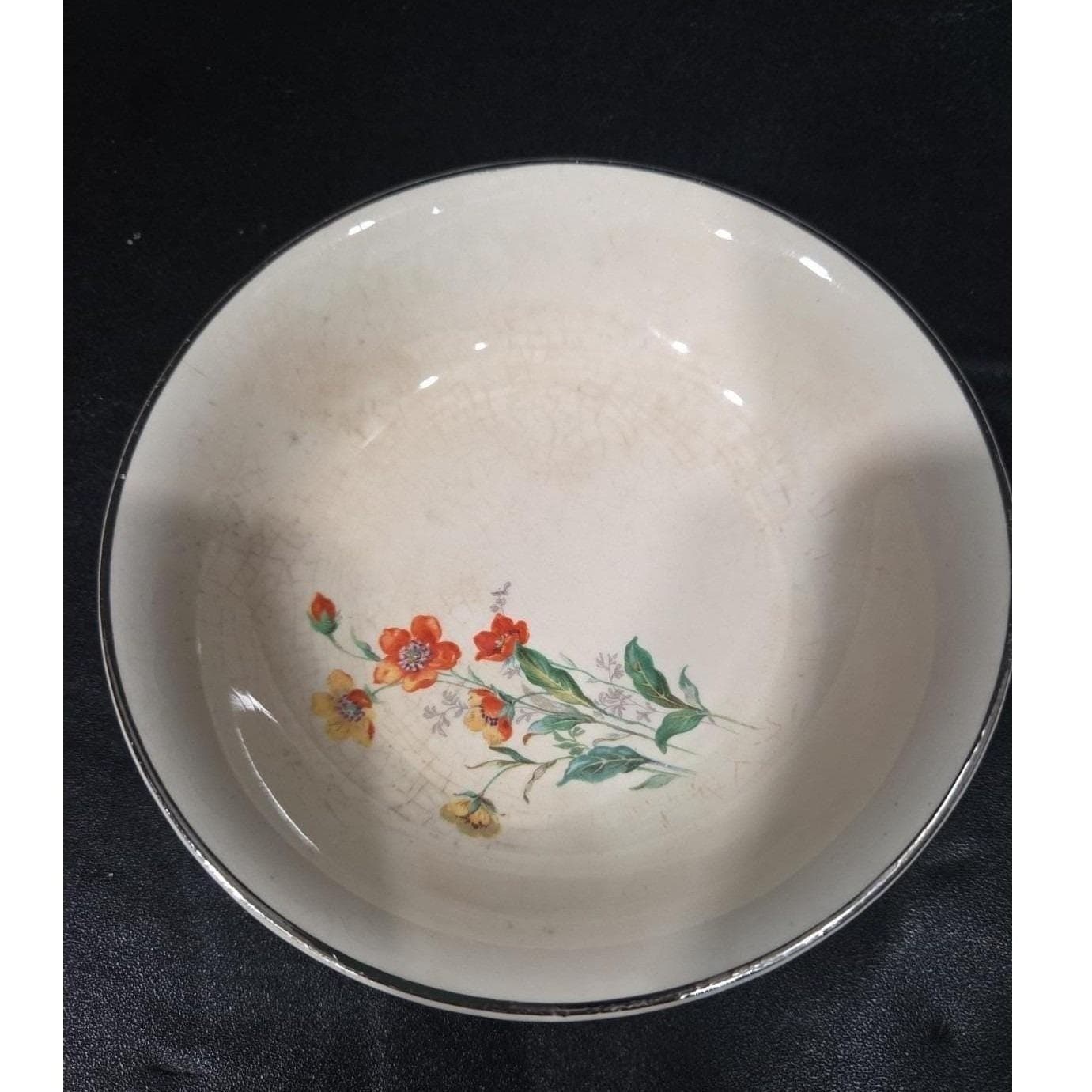 Universal Cambridge China Camwood Berry Bowls Ivory Flower Vintage American 3 - Thumbnail 7