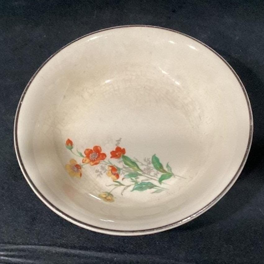 Universal Cambridge China Camwood Berry Bowls Ivory Flower Vintage American 3 - Thumbnail 6